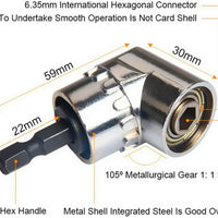 Impact Grade 105 Degree Angle Socket Adapter Power Hand Tool Part Driver Extension Set Screwdriver Holder Drill Nut Attachment