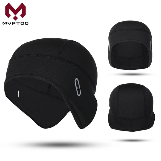 Winter Thermal Hats Fleece Beanies Ear Warmer Outdoor Sports Ski Snowboard Running Cycling Bike Soft Stretchy Cap Headwear Men