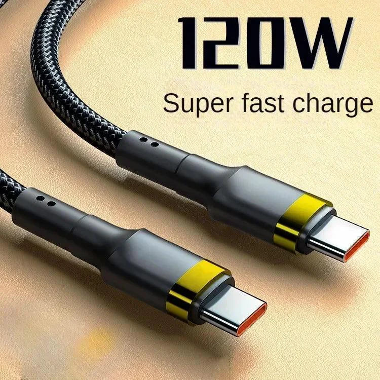 PD 120W Super Charging For Samsung S24 S23 USB C TO USB Type C Cable For iPhone 15 Plus Pro Max Xiaomi 11 4.0 Quick Fast Charger - MANDOTOS
