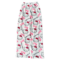 Y2K Hello Kitty Pajamas Pants Sanrio Anime Women's Pajama Pants Cartoon Couple Home Sleepwear Trousers Leisure Home Clothing MANDOTOS