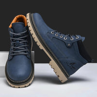 Handmade Men Boots Ankle Winter Leather Shoes Autumn Outdoor Hiking Boots Sneakers Hombres Botas High Top Footwear Anti Slip MANDOTOS