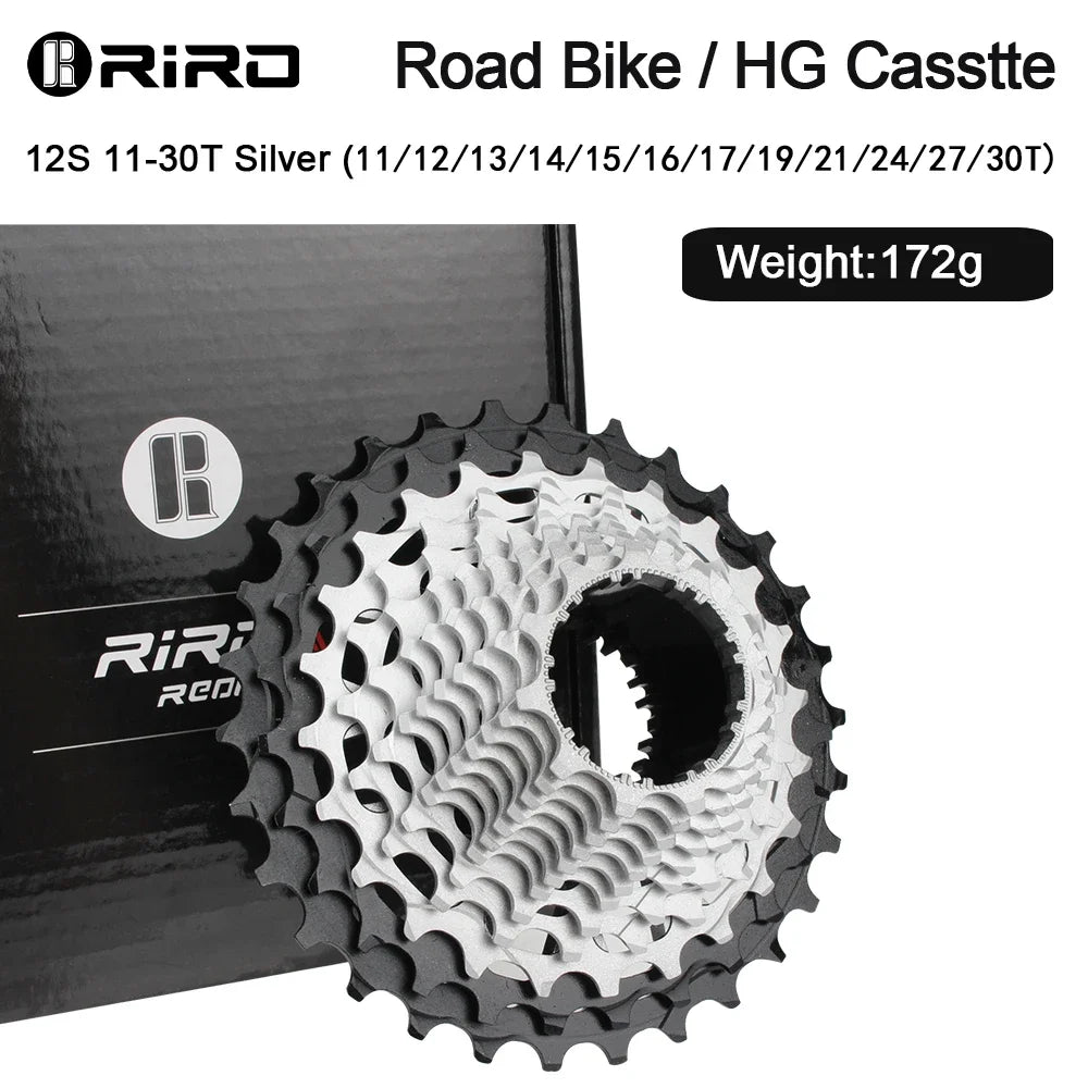 RIRO Road Bike Ultra-light Freewheel 11/12S-28-34T Bicycle CNC Vacuum Plating HG Cassette Hollow Flywheel 11/12V Speed  Sprocket
