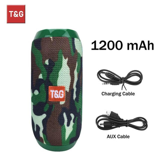 Bluetooth Speaker T&G TG117 Portable TWS Sound Box Waterproof Loudspeaker Outdoor Stereo Surround Speakers Support TF FM Radio - MANDOTOS