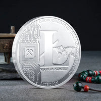 Bitcoin BTC ETH ADA XLM SHIB DOGE XRP SOL DOT LINK LTC UNI Coin Physical Metal Crypto Currency Coin Collection with Plastic Case