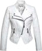 Women's Leather Jacket European and American Fashion Motorcycle Slim Short Leather Jacket Zipper