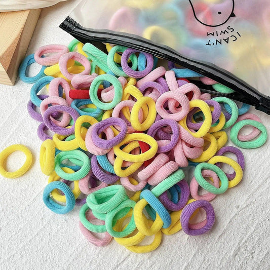 20/50pcs Kids Elastic Hair Bands Girls Sweets Scrunchie Rubber Band for Children Hair Ties Clips Headband Baby Hair Accessories - MANDOTOS