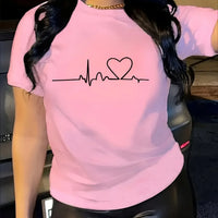 Playful Heart Print Junior Tee - Fun Design for Daily Outings - MANDOTOS INTERNATIONAL