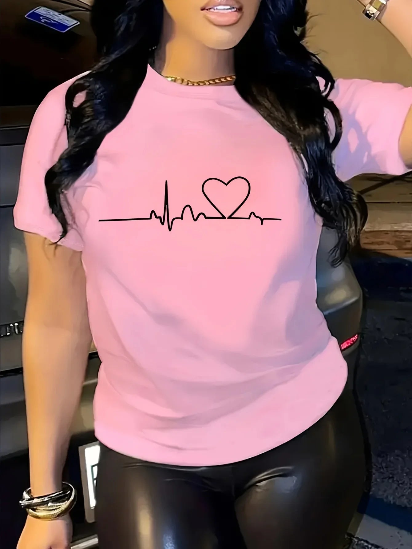 Playful Heart Print Junior Tee - Fun Design for Daily Outings - MANDOTOS INTERNATIONAL