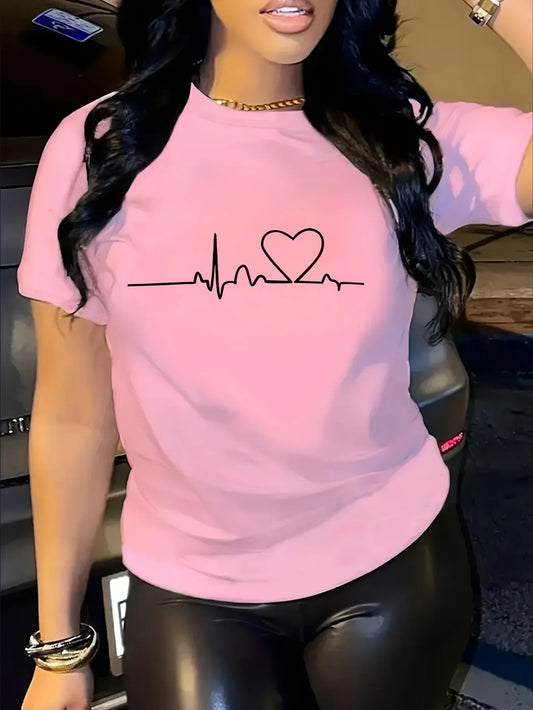 Playful Heart Print Junior Tee - Fun Design for Daily Outings - MANDOTOS INTERNATIONAL