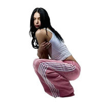 Y2K Baggy Jeans High Quality Embroidered Striped Harajuku Sweatpants Men Women Hip Hop Streetwear Casual Mopping Wide Leg Denim MANDOTOS