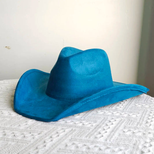 western Premium suede cowboy hat stylish men's and women's fedora Suede Panama hat perfect for outdoor festive activitieswestern