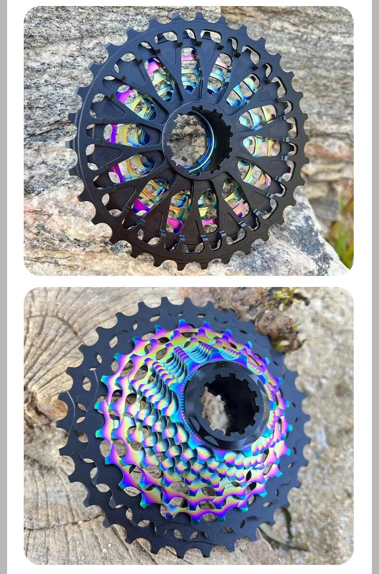 RIRO Road Bike Ultra-light Freewheel 11/12S-28-34T Bicycle CNC Vacuum Plating HG Cassette Hollow Flywheel 11/12V Speed  Sprocket