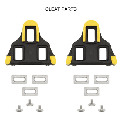 ZOYOSPORTS Road Bike Pedals Lightweight Clipless Bicycle Pedals with Cleats Set Compatible with SPD-SL System