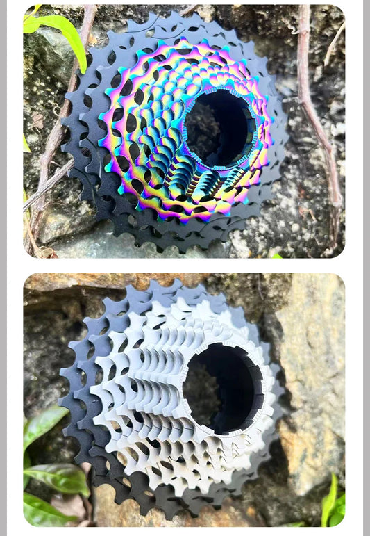 RIRO Road Bike Ultra-light Freewheel 11/12S-28-34T Bicycle CNC Vacuum Plating HG Cassette Hollow Flywheel 11/12V Speed  Sprocket