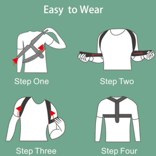 Adjustable Back Shoulder Posture Corrector Belt Clavicle Spine Support Reshape Your Body Home Office Sport Upper Back Neck Brace - MANDOTOS