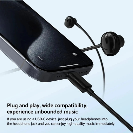 For Samsung Headphones HiFi Surround Sound In-ear USB Type C 3.5mm With wire control Wired Earplugs For Galaxy S24 S23 S22 Ultra Lieve 3C Accessory Store