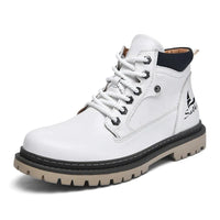 Handmade Men Boots Ankle Winter Leather Shoes Autumn Outdoor Hiking Boots Sneakers Hombres Botas High Top Footwear Anti Slip MANDOTOS