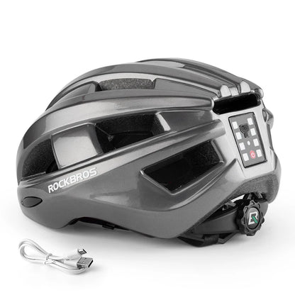 ROCKBROS Bicycle Light Helmet MTB Road USB Warning Rear Light Cycling Helmet EPS PC Intergrally-molded Safety Bike Helmet - MANDOTOS
