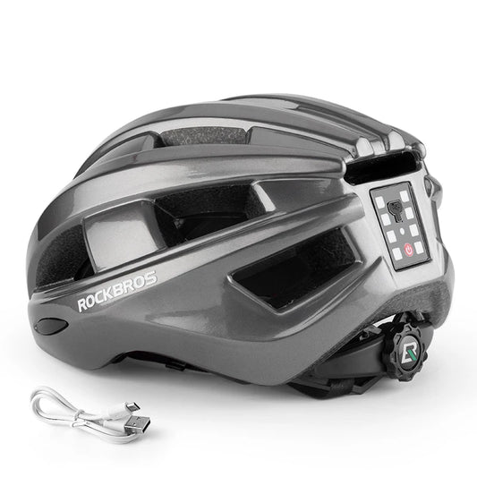 ROCKBROS Bicycle Light Helmet MTB Road USB Warning Rear Light Cycling Helmet EPS PC Intergrally-molded Safety Bike Helmet - MANDOTOS