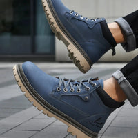 Handmade Men Boots Ankle Winter Leather Shoes Autumn Outdoor Hiking Boots Sneakers Hombres Botas High Top Footwear Anti Slip MANDOTOS
