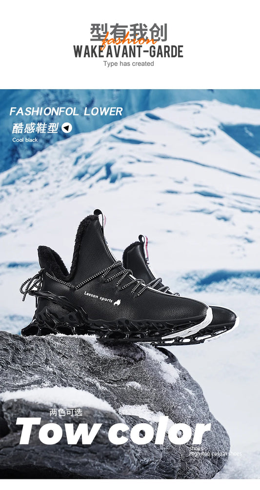 men boots 2024 New Winter Slippers Warm Men Shoes Waterproof Non-Slip Plush Sneakers Male tenis shoes Boots Men Sneakers Winter
