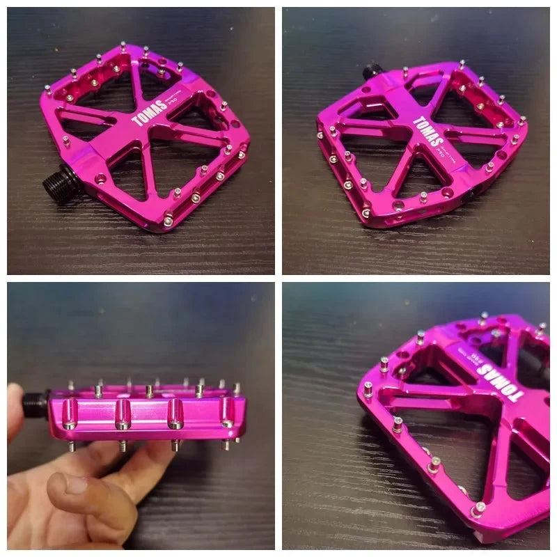 2025 New Bike Pedals  MTB Mountain Road Flat Non-slip CNC 3 Sealed Bearings Green Bicycle Pedals Route Cycling Accessories MANDOTOS