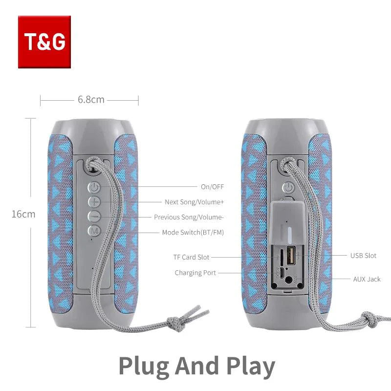 TG117 Bluetooth Speaker - Portable Waterproof TWS Outdoor Speaker - MANDOTOS