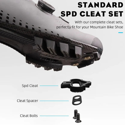 RYET MTB Bicycle Pedals SPD Clipless Mountain Bike Pedals Mountain Bicycle Dual Platform Footboard MTB Clipless Pedal Bike Parts