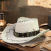 Vintage Rodeo Cowboy Hat with Gun Holster - Wide Brim Wild West Cap - MANDOTOS INTERNATIONAL