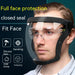 Transparent Facial Protector Super Protective Face Shield for Work Weed Whacking Anti-Fog Full Face Mask for Kitchen Oil Proof