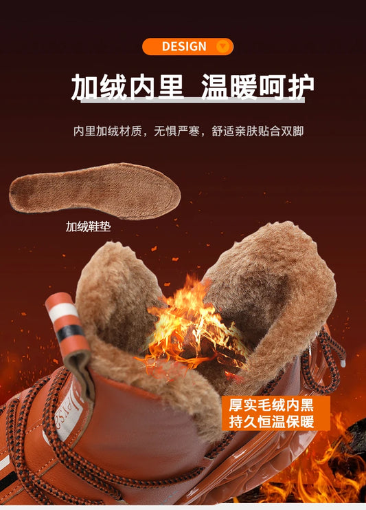 men boots 2024 New Winter Slippers Warm Men Shoes Waterproof Non-Slip Plush Sneakers Male tenis shoes Boots Men Sneakers Winter
