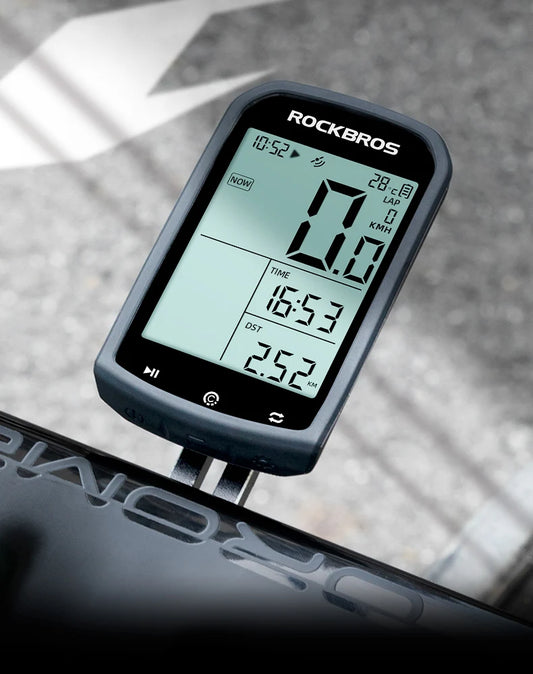 ROCKBROS Bicycle Computer GPS 5.0 ANT Bluetooth Waterproof Wireless Cyclocomputer Speedometer Bike Stopwatch Bike Accessories - MANDOTOS