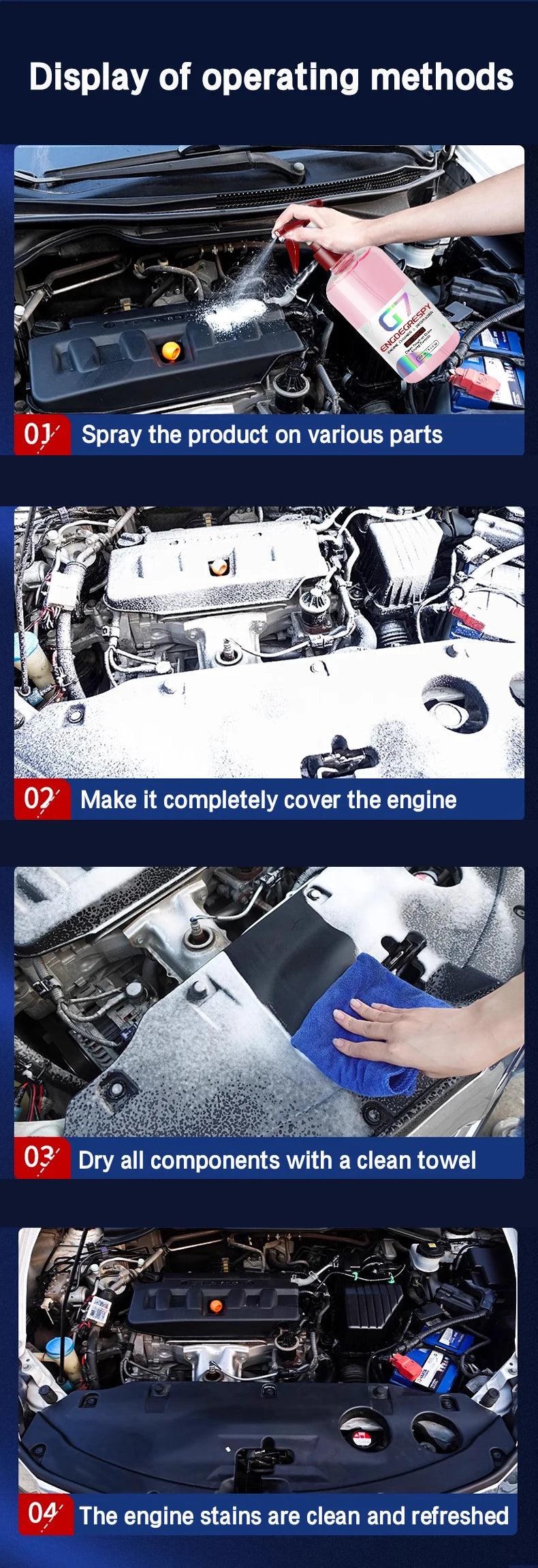 Car Engine Bay Cleaner Powerful Decontamination Cleaning Product For Engine Compartment Car Cleaning Product G7 ENGDEGRESPY - MANDOTOS