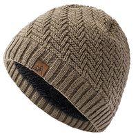 Unisex Peak Labal Winter Hats Fashion Knitted Hats For Men And Women Beanie Cap Outdoor Plush Fur Lined Warm Sports Hats