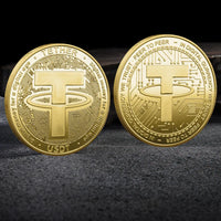 Bitcoin BTC ETH ADA XLM SHIB DOGE XRP SOL DOT LINK LTC UNI Coin Physical Metal Crypto Currency Coin Collection with Plastic Case
