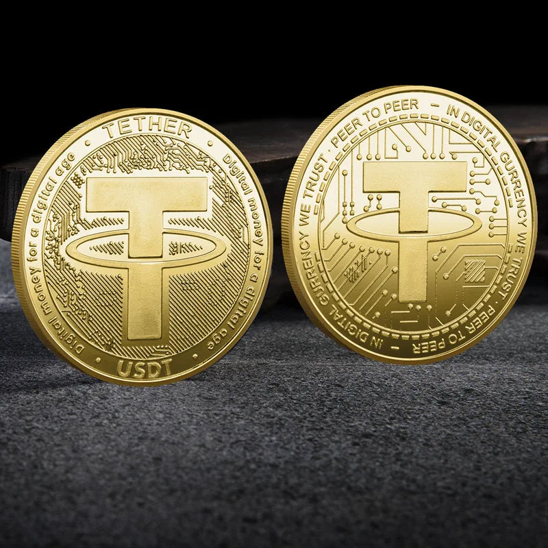 Bitcoin BTC ETH ADA XLM SHIB DOGE XRP SOL DOT LINK LTC UNI Coin Physical Metal Crypto Currency Coin Collection with Plastic Case