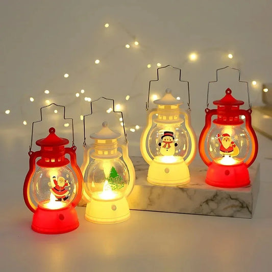 Halloween Hanging Pumpkin Lantern Light LED Ghost Lamp Candle Light Retro Small Oil Lamp Christmas Party Home Decor Horror Props - MANDOTOS