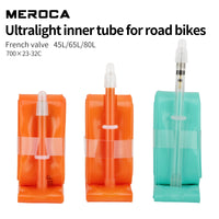 MEROCA Road Bike TPU Inner Tube 700x23-32C FV 45L/65L/80L Ultra-light Road Bicycle Inner Tube