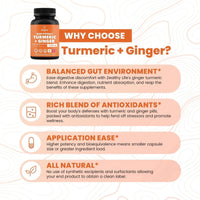 Turmeric & Ginger 1200mg Advanced Joint Support - 180 Caps - MANDOTOS INTERNATIONAL