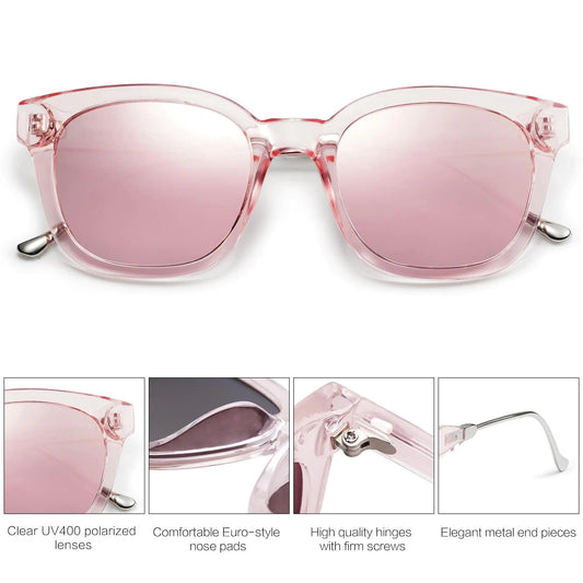 SOJOS Classic Square UV400 Polarized Sunglasses SJ2050 - MANDOTOS