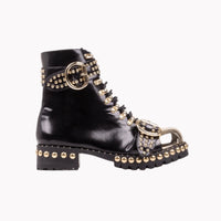 Rugged Studded Buckle Boots - MANDOTOS