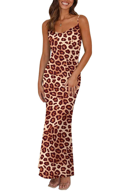 PRETTYGARDEN 2024 Backless Leopard Maxi Dress - MANDOTOS