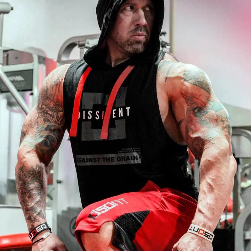 Men's Active Hooded Workout Tank - Breathable - MANDOTOS INTERNATIONAL