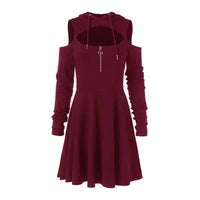 Chic Hooded Zip Dress Line - MANDOTOS INTERNATIONAL