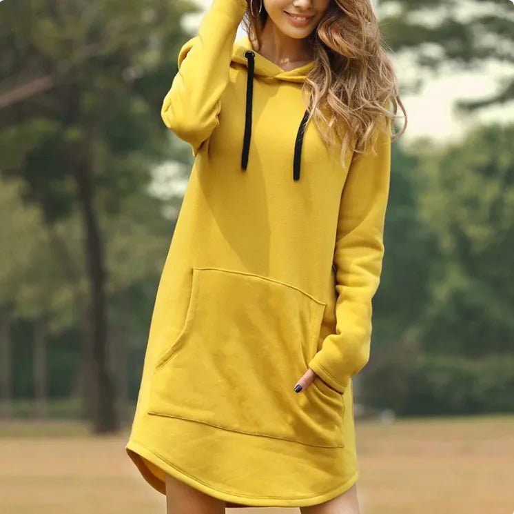 Ladies' Hoodie Dress with Pockets - MANDOTOS INTERNATIONAL