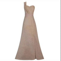 Women's Clothing One-shoulder Sleeveless Bronzing Split Dress MANDOTOS