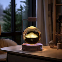 Crystal Ball Cosmic Dinosaur Indoor Night Light USB Power Warm Bedside Light Birthday Gift Night Lamp MANDOTOS