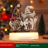Christmas Decoration 3D Lamp Acrylic LED Night Lights New Year Valentines Day Christmas Kids Gift Christmas Ornaments - MANDOTOS
