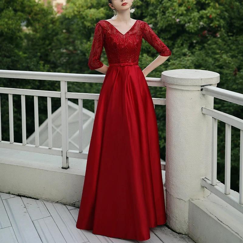 Banquet Party Elegant Evening Dress Women MANDOTOS