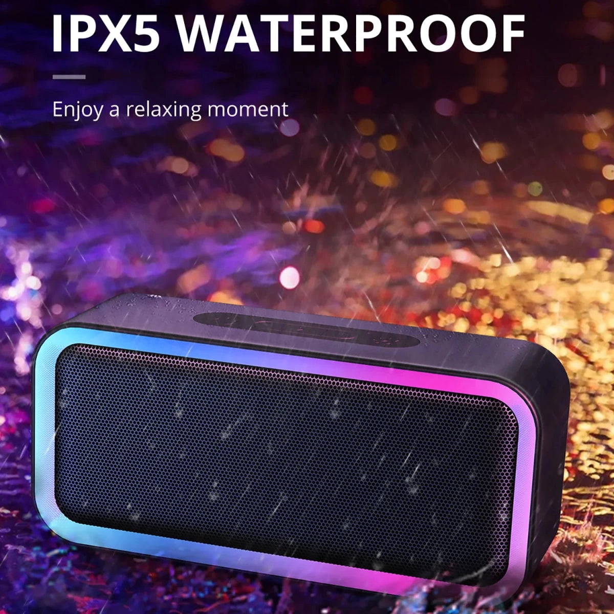 A6 Waterproof Bluetooth Speaker ACOME Portable Wireless Speaker 10W Sound RGB TWS Pairing V5.0 Bass for Party Travel Outdoor - MANDOTOS INTERNATIONAL